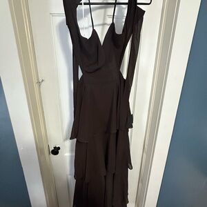 Lulu's Chic Brown Maxi Dress